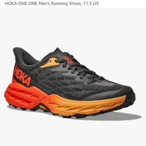 HOKA Speedgoat 5  Men's Running Shoes - Black and Orange