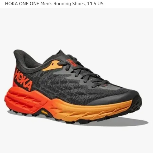 HOKA Speedgoat 5  Men's Running Shoes - Black and Orange