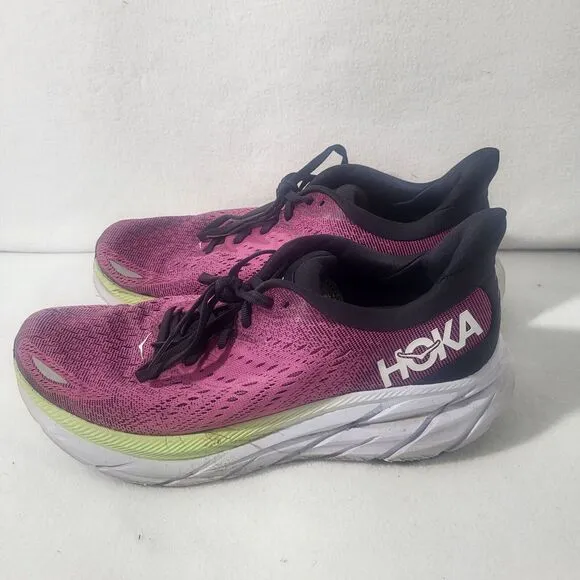 Hoka Women's Running Shoes Clifton 8 - Size: 9B Magenta Tennis Shoes