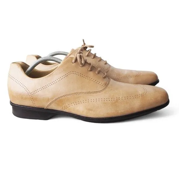 I-Travel by Rockport Upson Wingtip Derby Oxfords Sand Beige APM4258X Men's 11/45