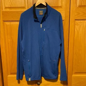Icebreaker Merino wool blend full zip Men's Blue Jacket sweatshirt size large