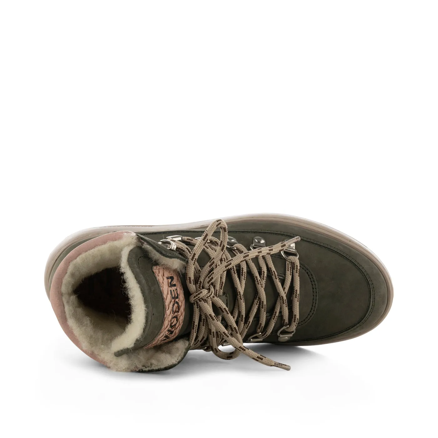 Iris Nubuck  - Green/Rose