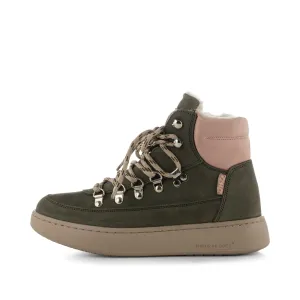 Iris Nubuck  - Green/Rose