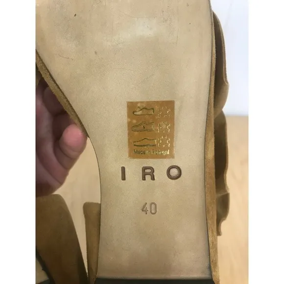 IRO Balvol Ballerina Shoes in Saffran 100% Goatskin SZ 40