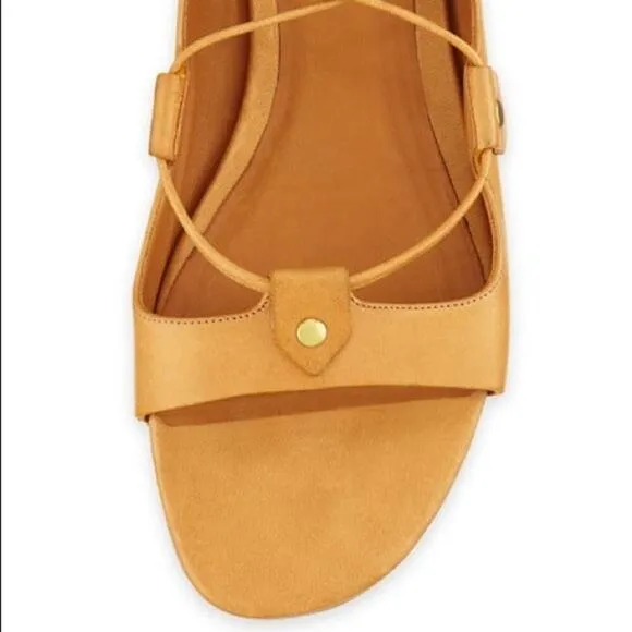 Isabel Marant Alisa Leather Lace-Up Sandals in Tan Amber Size EUR 37