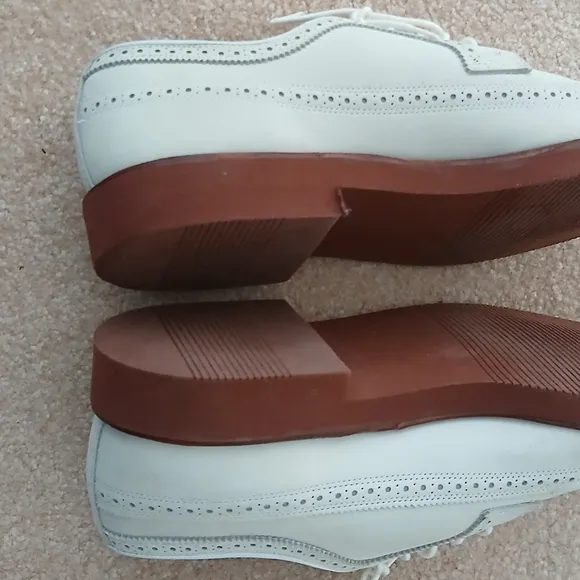 J. Crew SUPERIOR Wingtip Beige Suede Leather Mens Shoes Size 9M (FL)