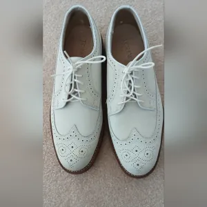 J. Crew SUPERIOR Wingtip Beige Suede Leather Mens Shoes Size 9M (FL)