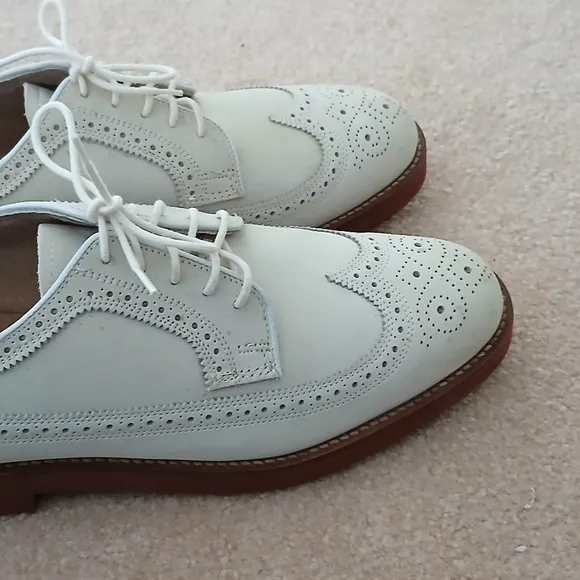 J. Crew SUPERIOR Wingtip Beige Suede Leather Mens Shoes Size 9M (FL)