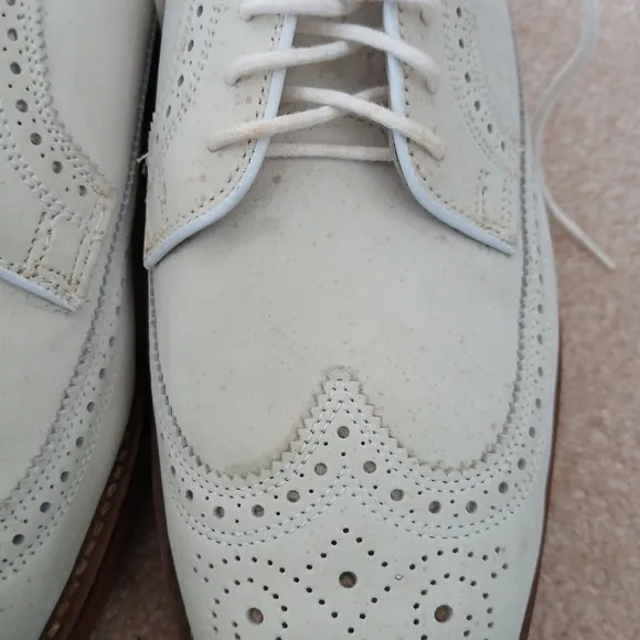 J. Crew SUPERIOR Wingtip Beige Suede Leather Mens Shoes Size 9M (FL)