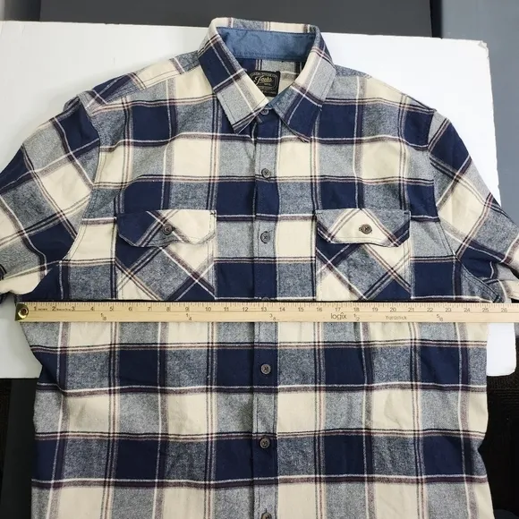 Jachs Shirt Men XXL MFG Hetitage Flannel Plaid Long Sleeve Outdoor Bust Pockets