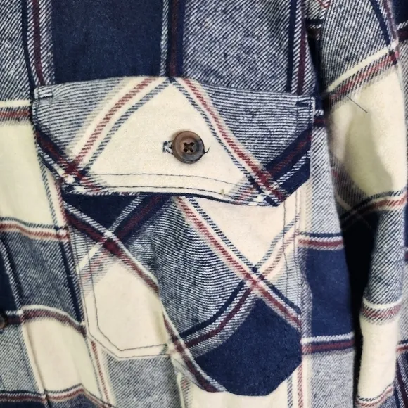Jachs Shirt Men XXL MFG Hetitage Flannel Plaid Long Sleeve Outdoor Bust Pockets