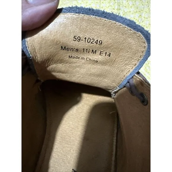 J&amp;M‎ 1850 Collection Men’s Leather Blue And Tan Sheepskin Memory foam Size 8