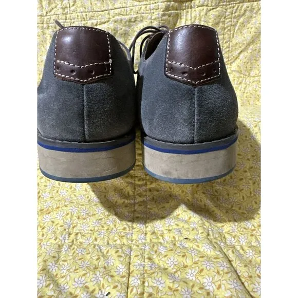 J&amp;M‎ 1850 Collection Men’s Leather Blue And Tan Sheepskin Memory foam Size 8