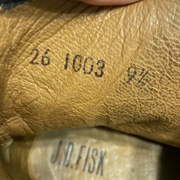 J.D.Fisk Man Shoes leather size 9.5 very good condition please see all photos