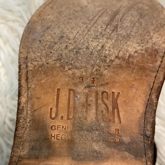 J.D.Fisk Man Shoes leather size 9.5 very good condition please see all photos
