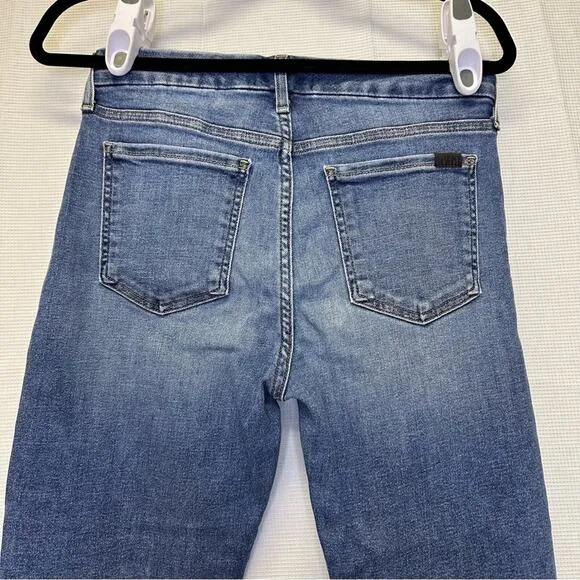 JEN7 by Seven for All Mankind Size 4 Slim Boyfriend Jeans Medium Blue Denim
