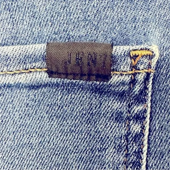 JEN7 by Seven for All Mankind Size 4 Slim Boyfriend Jeans Medium Blue Denim