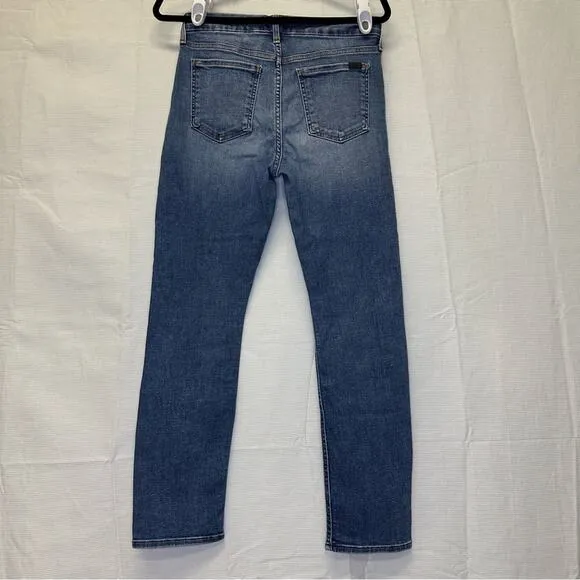 JEN7 by Seven for All Mankind Size 4 Slim Boyfriend Jeans Medium Blue Denim