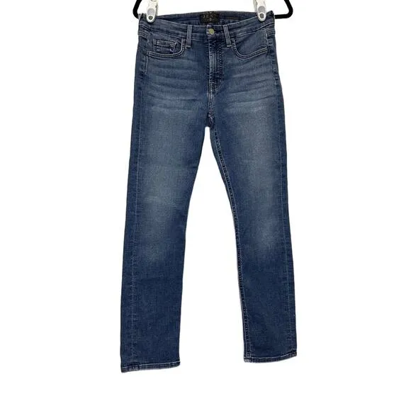 JEN7 by Seven for All Mankind Size 4 Slim Boyfriend Jeans Medium Blue Denim