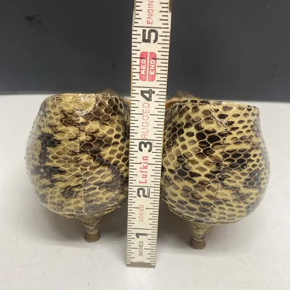 Jimmy Choo Shoes Amelia Snakeskin Kitten-Heel Pumps Neutral