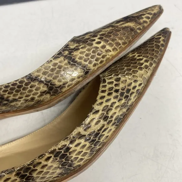 Jimmy Choo Shoes Amelia Snakeskin Kitten-Heel Pumps Neutral