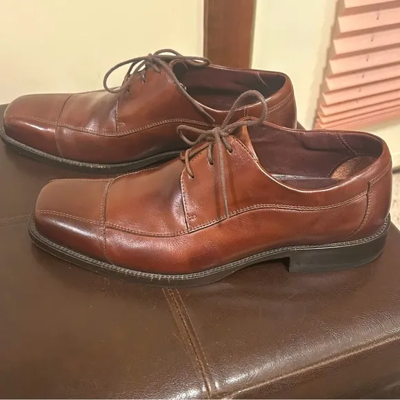 Johnston &amp; Murphy 20-7510 Leather Dobson Lace Up Oxford Brown Men’s Sz 10.5 M