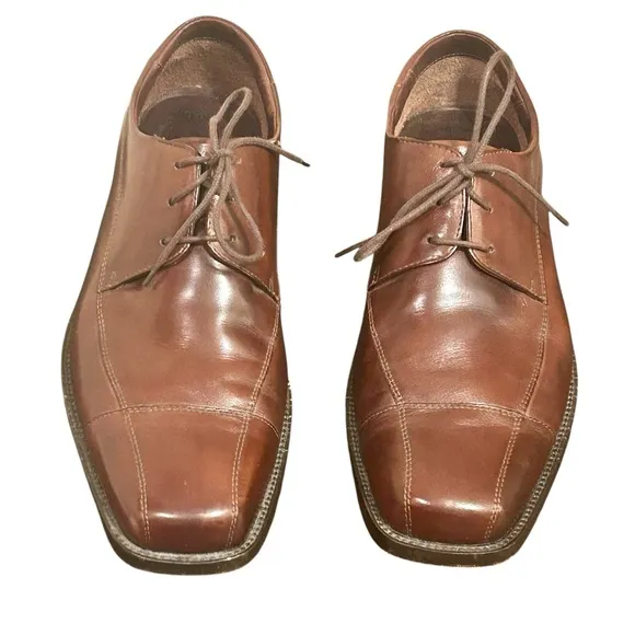 Johnston &amp; Murphy 20-7510 Leather Dobson Lace Up Oxford Brown Men’s Sz 10.5 M