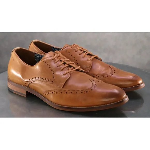 Johnston &amp; Murphy Haywood $150 Men's Wingtip Oxfords Shoes Size 11 59-12562 EUC
