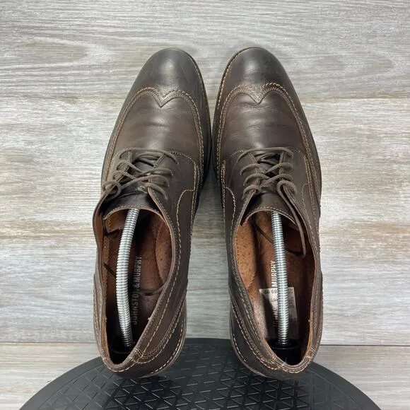 Johnston &amp; Murphy Men's Jarrell Dark Brown WingTip Oxford Shoes Size 13