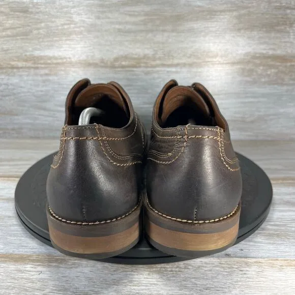 Johnston &amp; Murphy Men's Jarrell Dark Brown WingTip Oxford Shoes Size 13