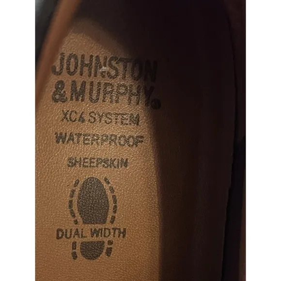 Johnston‎ &amp; Murphy Men's Shoes 15 XW Black Dual Width Waterproof XC4 Sheepskin