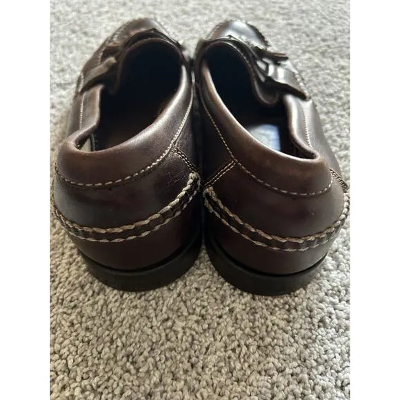 Johnston &amp; Murphy Passport Brown Leather Tasseled Loafers Men's Size 10.5M 1868
