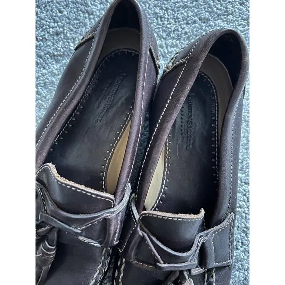 Johnston &amp; Murphy Passport Brown Leather Tasseled Loafers Men's Size 10.5M 1868