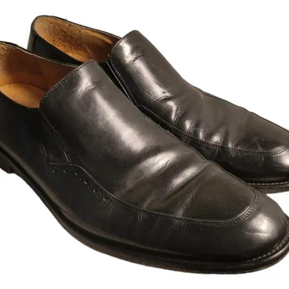 Johnston And Murphy Mens Stockton Venetian Dress Shoes Size 12 Handcrafted Italy