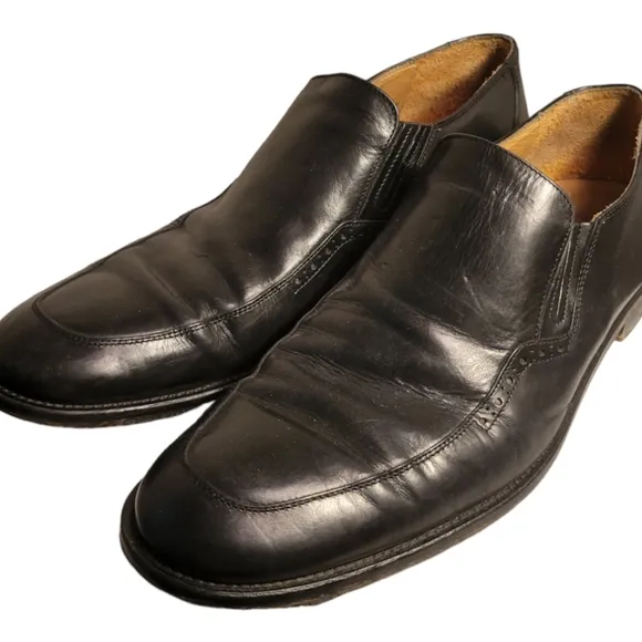 Johnston And Murphy Mens Stockton Venetian Dress Shoes Size 12 Handcrafted Italy