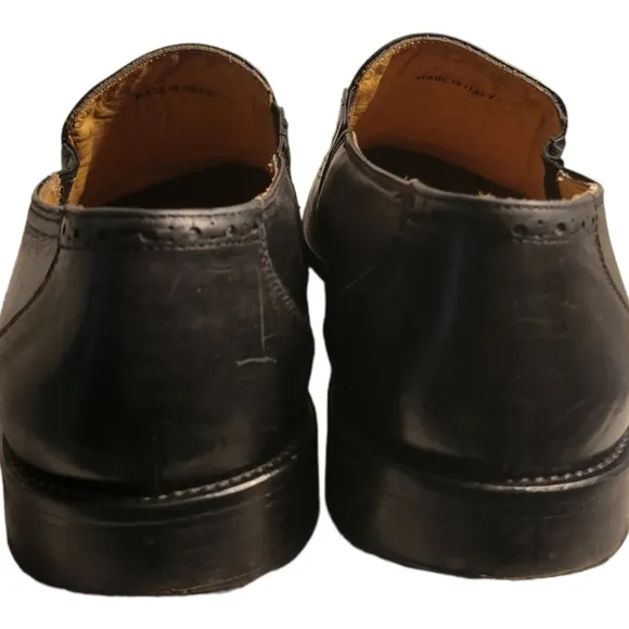 Johnston And Murphy Mens Stockton Venetian Dress Shoes Size 12 Handcrafted Italy