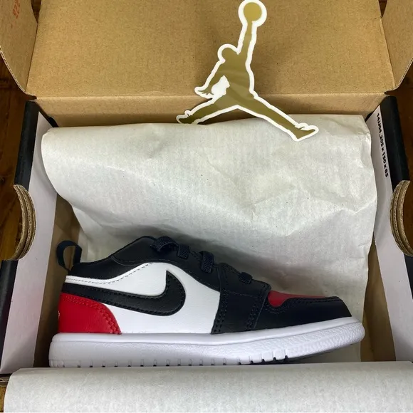 Jordan 1 Low Alt TD “Bred Toe 2.0” Toddler Shoes 9C