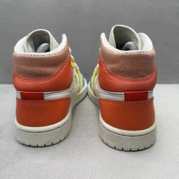 Jordan 1 Mid Womens Size 7 To My First Coach Shoes Pastel Multicolor Sneakers