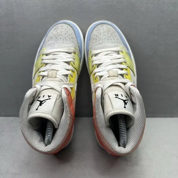 Jordan 1 Mid Womens Size 7 To My First Coach Shoes Pastel Multicolor Sneakers