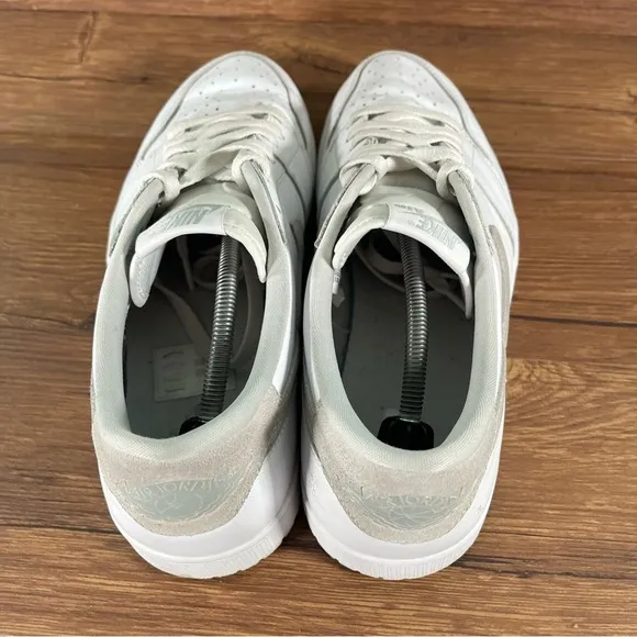 JORDAN 1 Retro Low ‘Neutral Gray’ White Leather Sneakers Men’s Size 13 Shoes