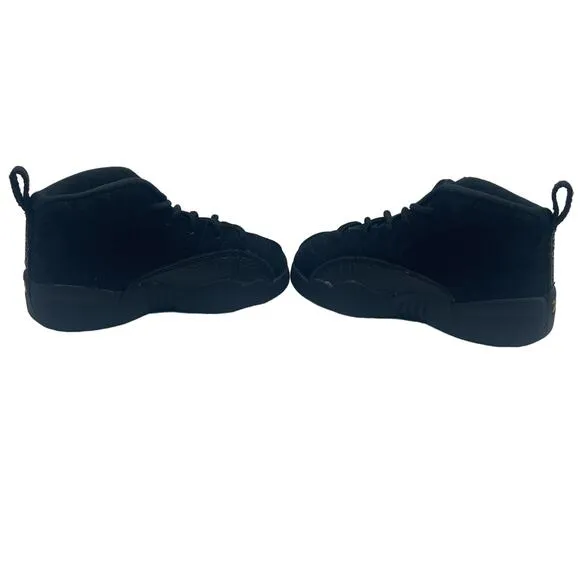 Jordan 12 Nike Retro TD Black Taxi Shoes High Toddler 8
