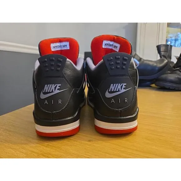 Jordan 4 Bred Reimagined Retro GS 6y / 7.5 Women FQ8213-006 Black Red White