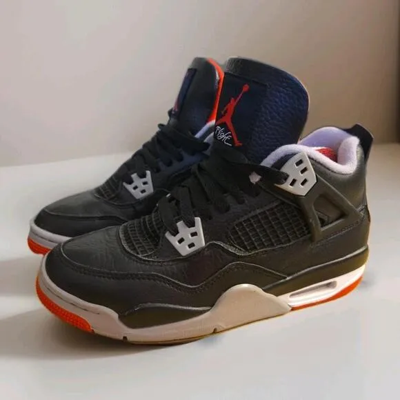 Jordan 4 Bred Reimagined Retro GS 6y / 7.5 Women FQ8213-006 Black Red White