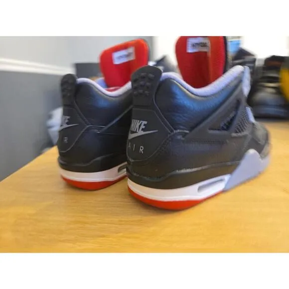 Jordan 4 Bred Reimagined Retro GS 6y / 7.5 Women FQ8213-006 Black Red White