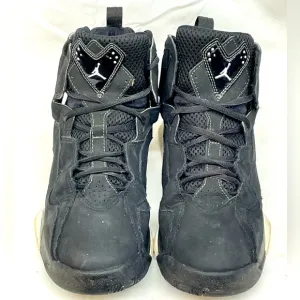 Jordan Black &amp; white high top Sneakers boys sz 6.5y