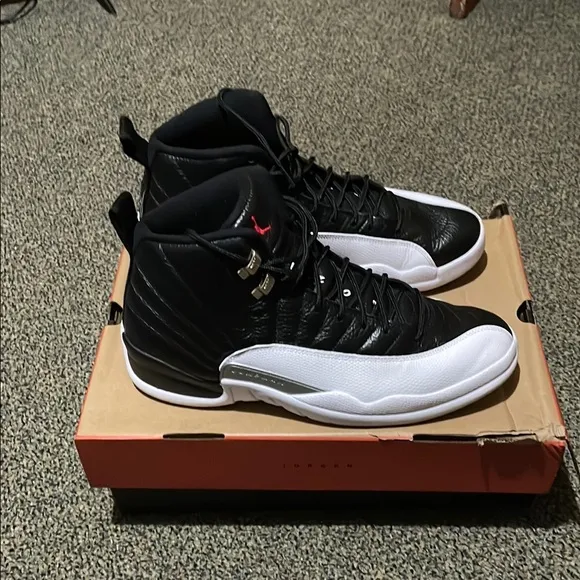 Jordan Black and White High-Top Athletic Shoes