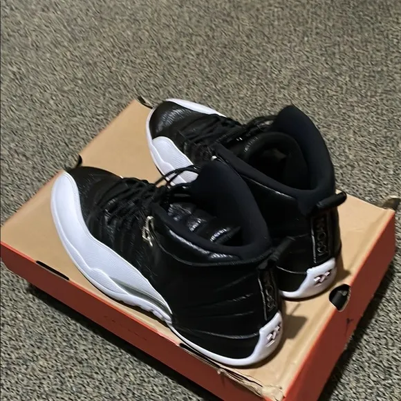 Jordan Black and White High-Top Athletic Shoes