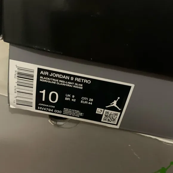 Jordan Olive 9s size 10 OG all