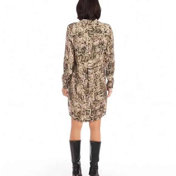 Karen Kane Snake Print Long Sleeve Stunning Shirtdress Size Medium NWT USA