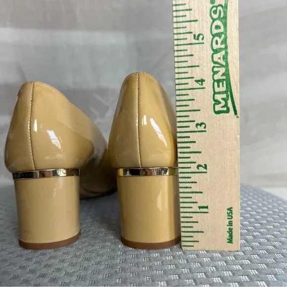 Kate Spade Heels Womens 7 Classic Patent Leather Block Heel Shoes Slip On Pumps